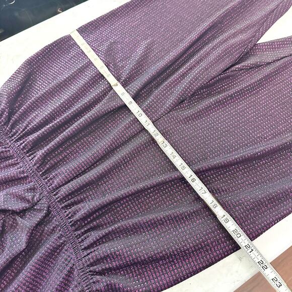 Lane Bryant Purple Metallic Sweetheart Neckline Jumpsuit women’s plus Size 16 - Picture 10 of 12